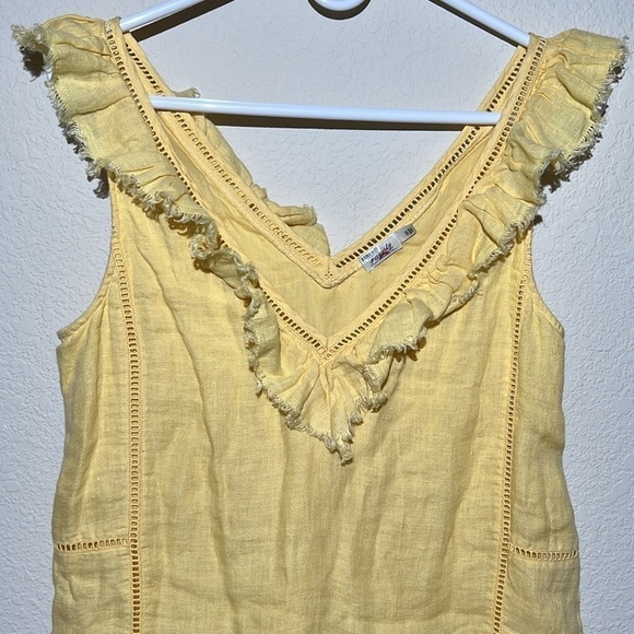 Faherty Ellis Linen Dress Ruffle - Picture 5 of 8